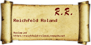 Reichfeld Roland névjegykártya
