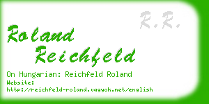 roland reichfeld business card